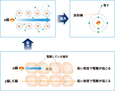 画像：壊変と放射線